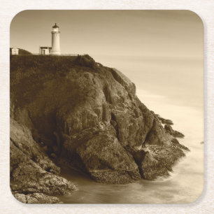 Porta-copo De Papel Quadrado Farol North Head Parque Estadual Fort Canby, WA