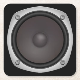 Porta-copo De Papel Quadrado Faux Loudspeaker