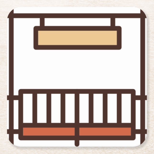 Porta-copo De Papel Quadrado fazenda (Frente)