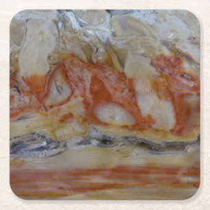 Porta-copo De Papel Quadrado Fechar Madeira Petrificada