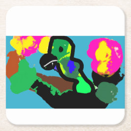 Porta-copo De Papel Quadrado Felicidade de papagaio