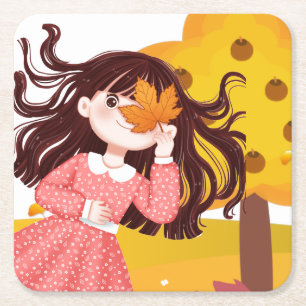 Porta-copo De Papel Quadrado Feliz Ação de Graças