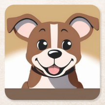 Feliz Cachorro Marrom Sorrindo Brilhante