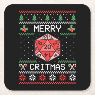 Porta-copo De Papel Quadrado Feliz Critmas II - Natal Feio