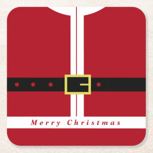 Porta-copo De Papel Quadrado Feliz Natal - Papai Noel