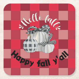 Porta-copo De Papel Quadrado Feliz outono Y