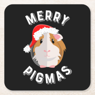 Porta-copo De Papel Quadrado Feliz Pigmas Bonito e Engraçado Guiné Natal Pig