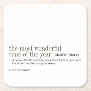 Porta-copo De Papel Quadrado Feriado de Definição de Natal