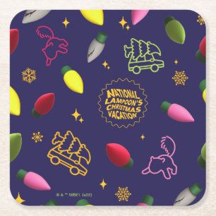 Porta-copo De Papel Quadrado Férias de Natal   Padrão de férias