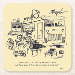 Porta-copo De Papel Quadrado Férias Familiares