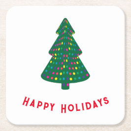 Porta-copo De Papel Quadrado Férias Felizes