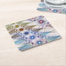 Porta-copo De Papel Quadrado Ferns'N Flowers Abstrato