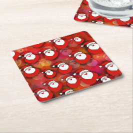 Porta-copo De Papel Quadrado FESSanta Claus Pattern
