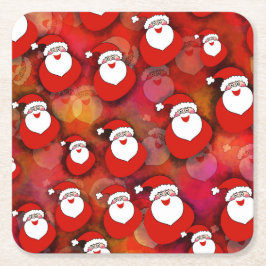Porta-copo De Papel Quadrado FESSanta Claus Pattern