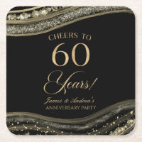 Festa de 60 anos do Elegante Black Dourado Agate