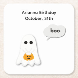 Porta-copo De Papel Quadrado Festa de aniversário de Halloween | Design de fant