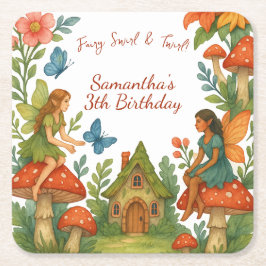 Porta-copo De Papel Quadrado Festa de aniversário de Jardim Láteo Selvagem -