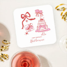 Festa de Aniversário Moderna Desenhada à Mão em Ro