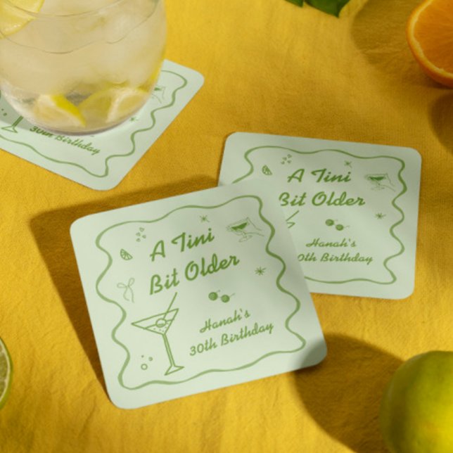 Porta-copo De Papel Quadrado Festa de aniversário temática Martini (Criador carregado)