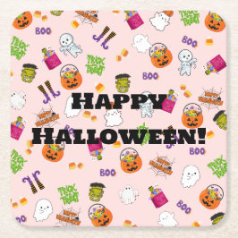 Porta-copo De Papel Quadrado Festa de dança do Halloween