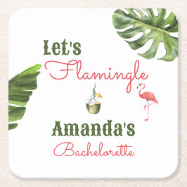Porta-copo De Papel Quadrado Festa de Despedida de Solteira em Palm Springs Las