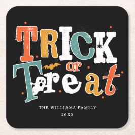 Porta-copo De Papel Quadrado Festa De Halloween De Trick Ou Tratar