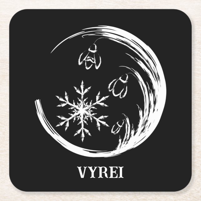 Porta-copo De Papel Quadrado Festa de inverno (Frente)