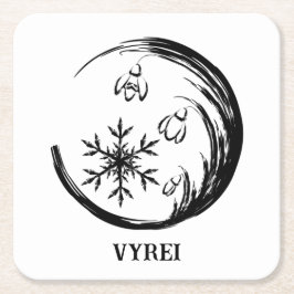 Porta-copo De Papel Quadrado Festa de inverno