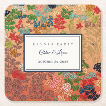 Festa de Jantar Personalizada Arte Floral Japonesa