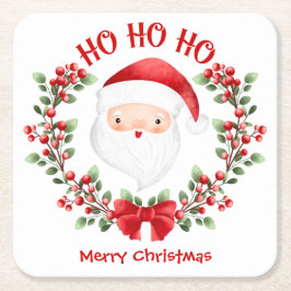 Porta-copo De Papel Quadrado Festa de Natal