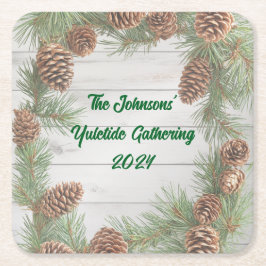 Porta-copo De Papel Quadrado Festa de Natal russa