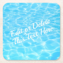 Porta-copo De Papel Quadrado Festa de Piscina das ondulações de água Festa de p