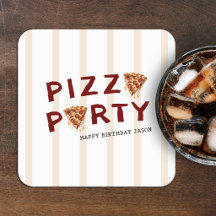 Festa de Pizza Infantil Aniversário Listrado