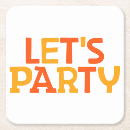 Porta-copo De Papel Quadrado Festa de vamos.