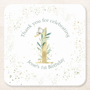 Porta-copo De Papel Quadrado Festa temática australiana Koala