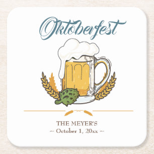 Porta-copo De Papel Quadrado Festival da Cerveja Oktoberfest