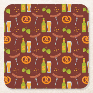 Porta-copo De Papel Quadrado Festival de Cerveja Alemã Oktoberfest