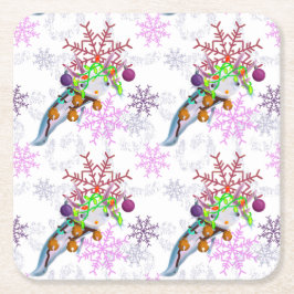 Porta-copo De Papel Quadrado Festive Axlotl