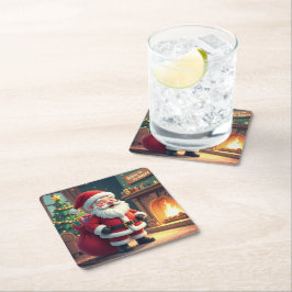 Porta-copo De Papel Quadrado Festive Holiday Home Accent - Christmas Decorative