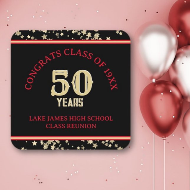 Porta-copo De Papel Quadrado Festivo 50ª Classe Partido Sindicato (Criador carregado)