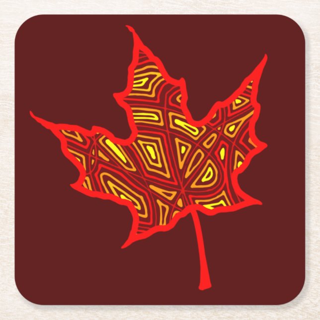 Porta-copo De Papel Quadrado Fier Leaf (Frente)