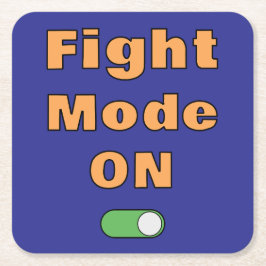 Porta-copo De Papel Quadrado Fight Mode On