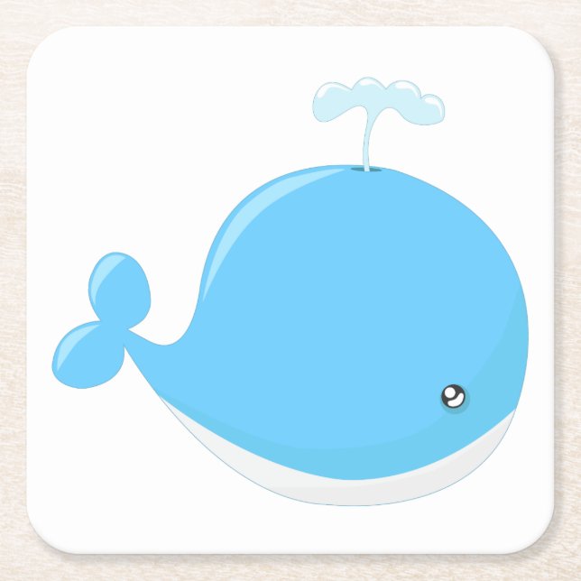 Porta-copo De Papel Quadrado Filhos de desenho animados de belezinha-branca (Frente)