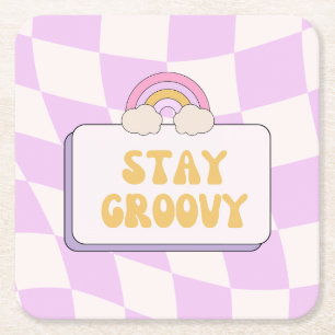 Porta-copo De Papel Quadrado Fique Groovy
