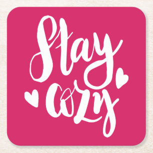 Porta-copo De Papel Quadrado Fique quieta