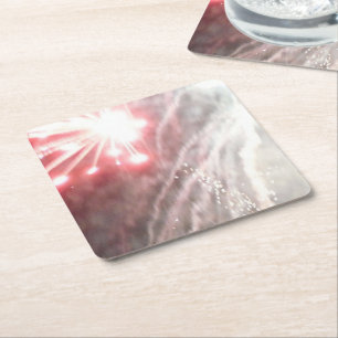 Porta-copo De Papel Quadrado Fireworks 14 portas copos de papel