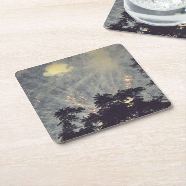 Porta-copo De Papel Quadrado Fireworks 19 portas copos de papel (Inclinado)