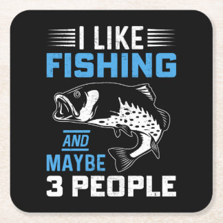 Porta-copo De Papel Quadrado Fishing Theme 