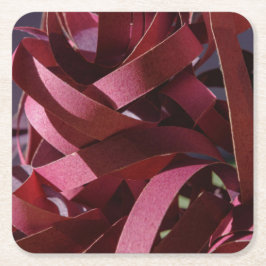 Porta-copo De Papel Quadrado Fita Vermelha