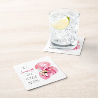 Flamingo, Cor de Água Rosa Moderna, Com Citação